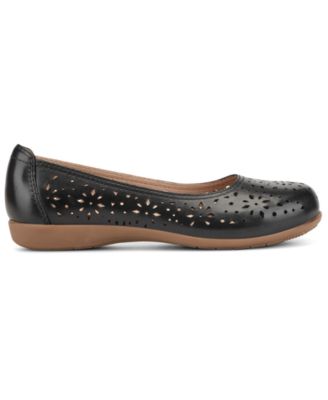 Women's Bentlee Cutout Leather Slip-On Ballet Flats