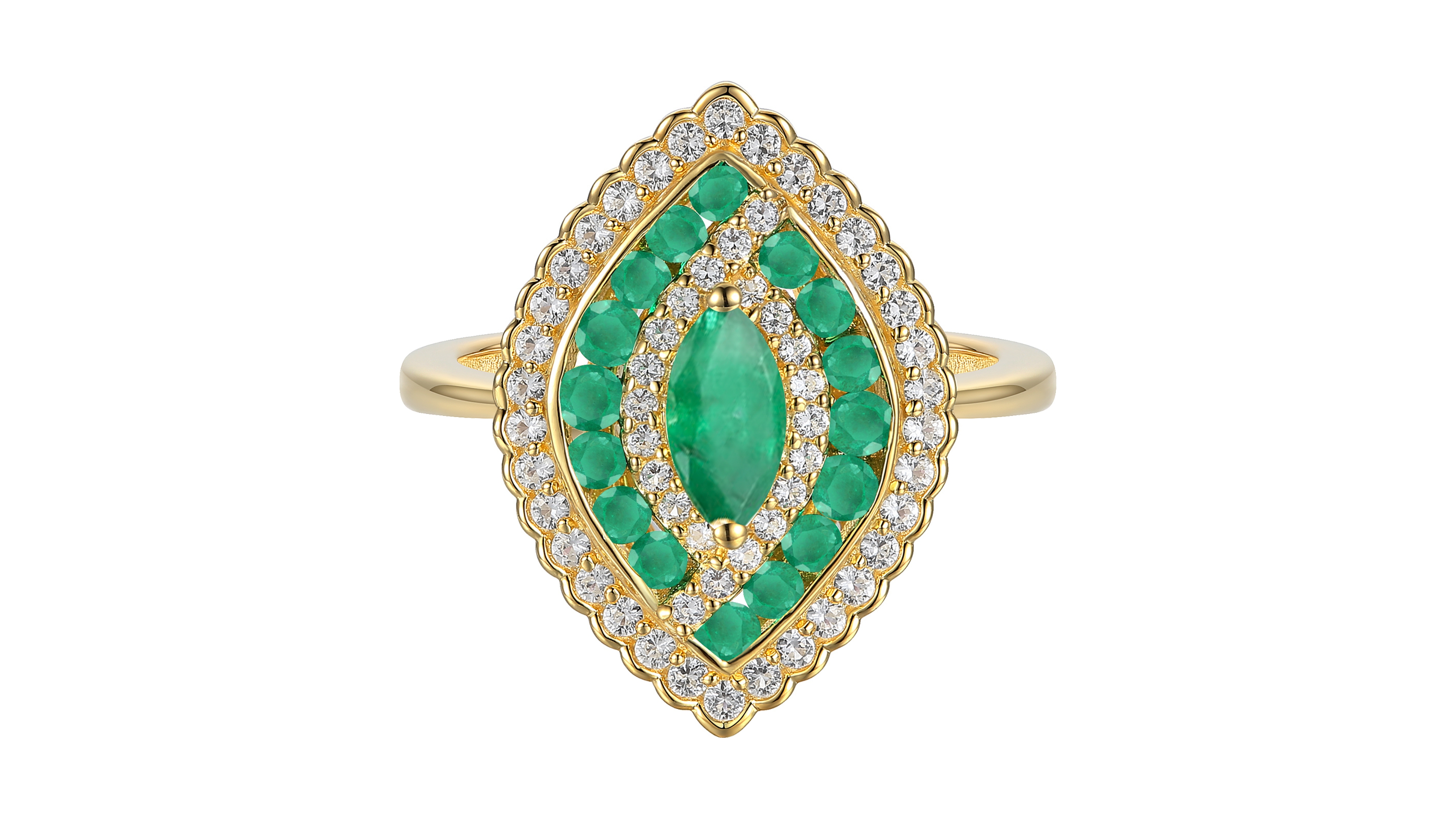 Macy's Sapphire (7/8 ct. t.w.) & Diamond (1/3 Ring 14k White Gold (Also Available Ruby Emerald)