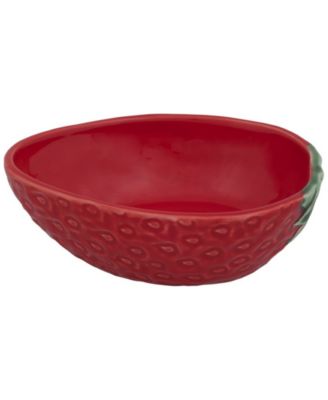 Strawberries Oval Bowls, Set of 2
