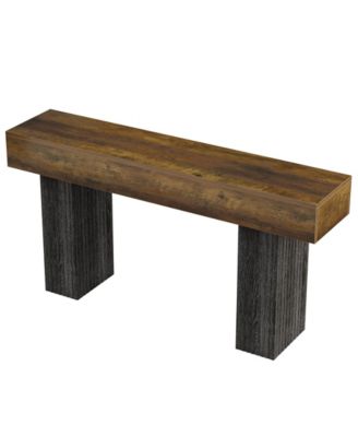 63" Long Entryway Table, Farmhouse Console Table Behind The Couch, Wooden Foyer Stand Entry Station for Entrance