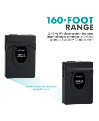 WMIC50 2.4GHz Wireless Lavalier Microphone System for Cameras