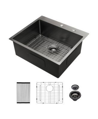25x22x10-Inch Stainless Steel Drop-In Topmount Kitchen Sink