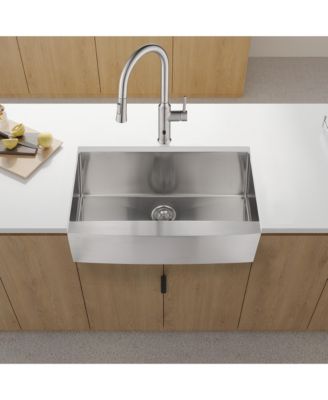 huluwat 33x21x10inch Farmhouse Apron Single Bowl Kitchen Sink Stainless Steel