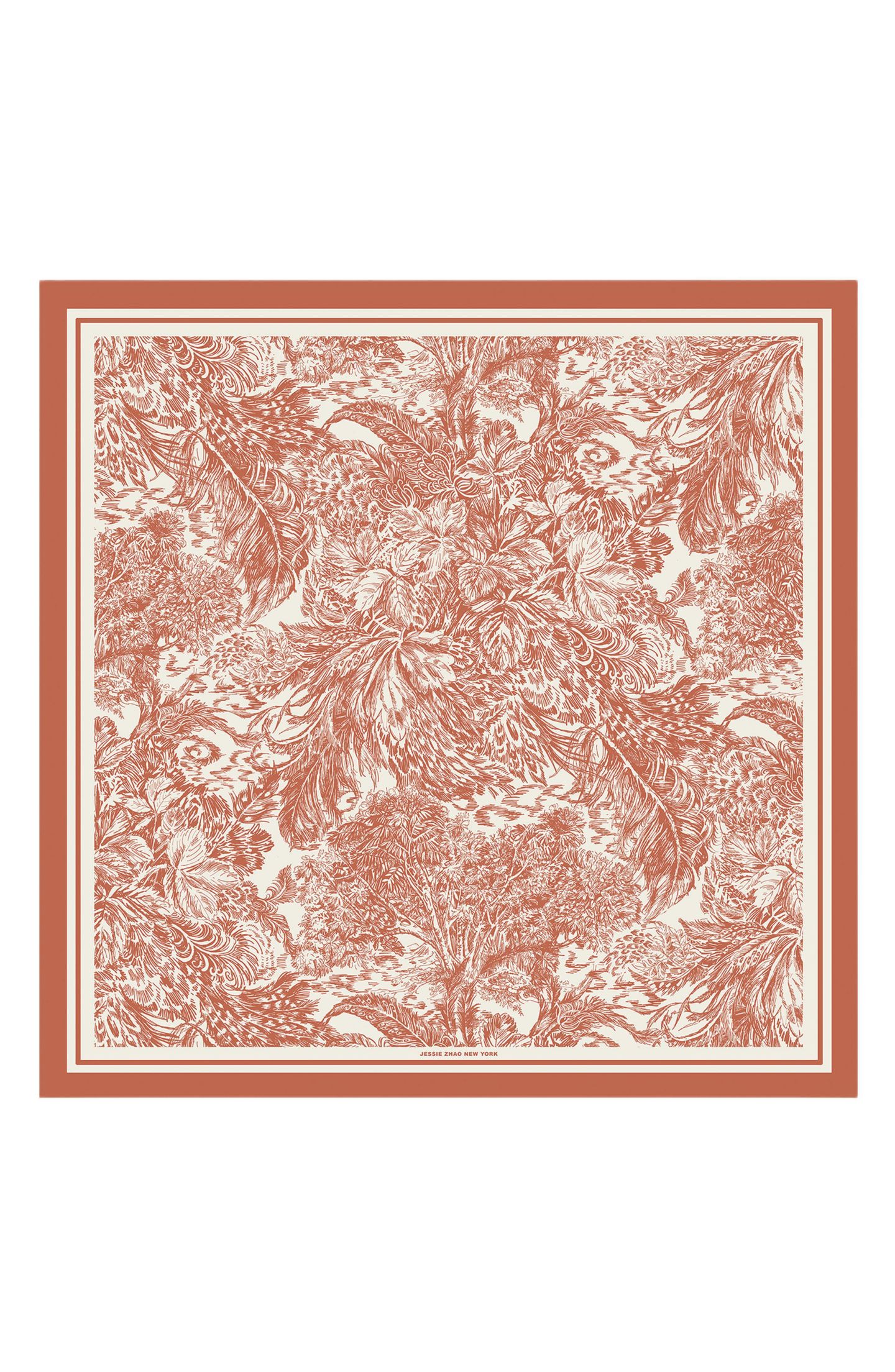 Женский шарф Jessie Zhao New York Terracotta Dream Double Sided Silk, цвет: Розовый — фото 1