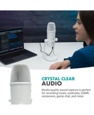 UM700W White Desktop USB Microphone for Computer