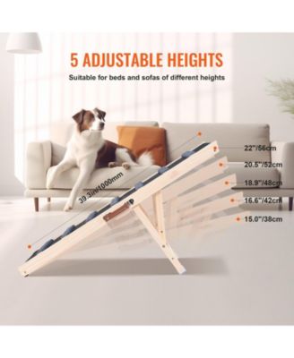 Adjustable Wooden Folding Pet Ramp, 39.3"