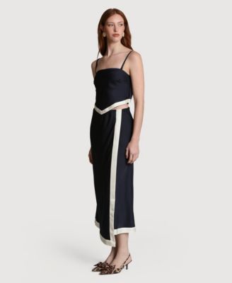 Women's Asymmetrical Wrap Midi Skirt