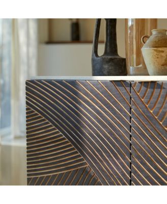 Bilal solid mango and terrazzo Sideboard 180 cm