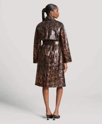 Women's Center Front Belted Trench Coat