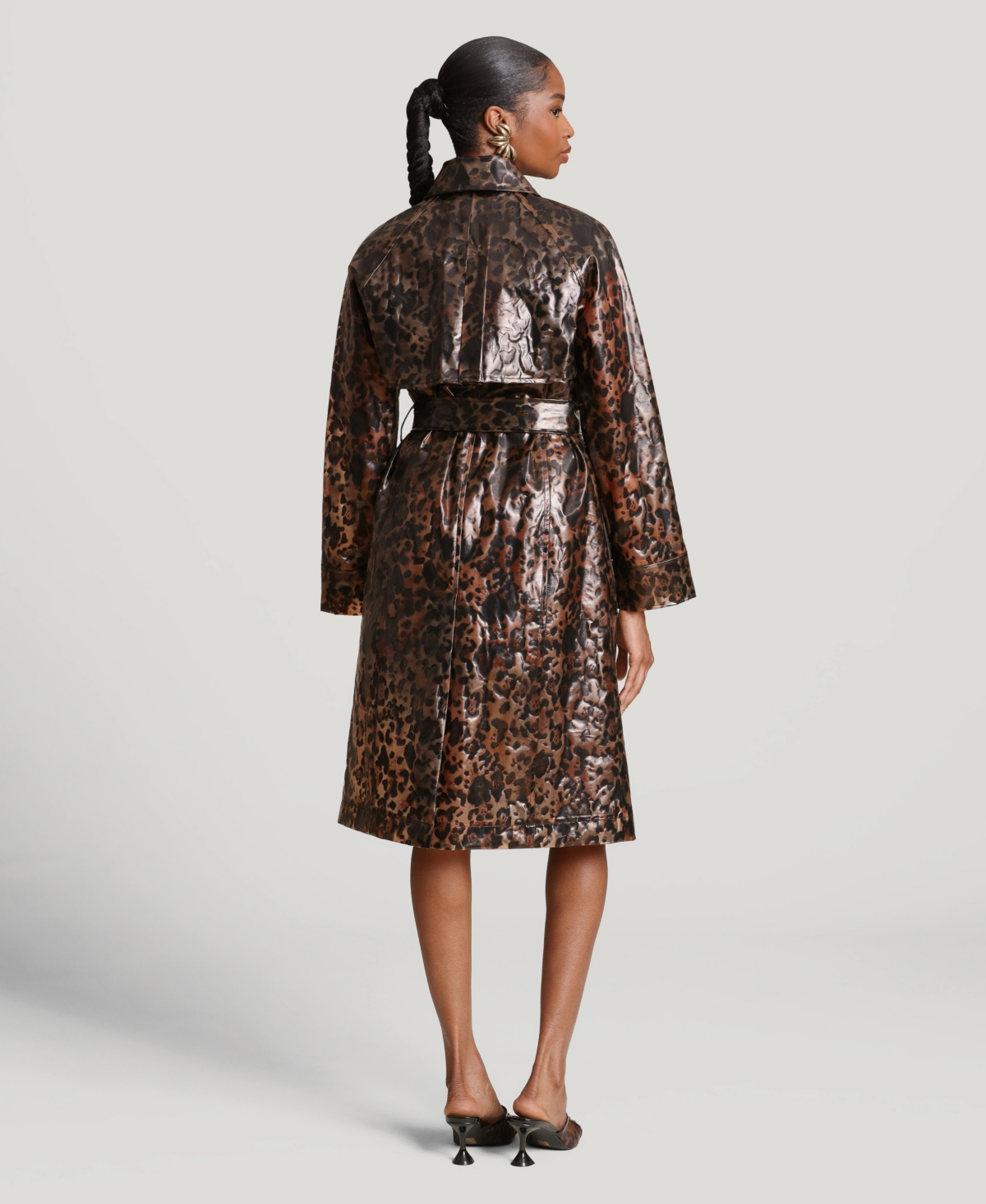 Avec Les Filles Women's Center Front Belted Trench Coat