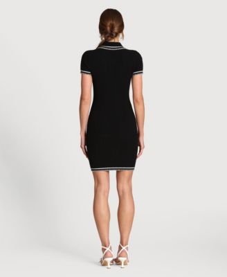 Women's Blanket Stitch Spread Collar Mini Dress