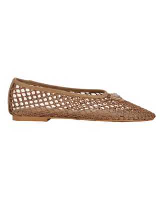 Women's Aylora Triangle Logo Woven Mesh Ballet Flats