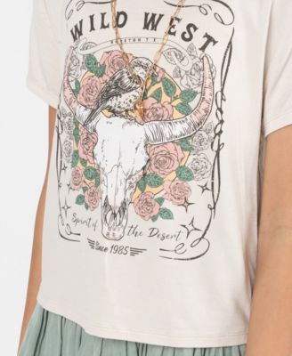 Girls' 7-12 Short-Sleeve T-Shirt and Skort, 2-Piece Set