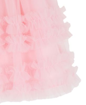 Girls' 2T-6X Ruffle Trim Round Neck Dress