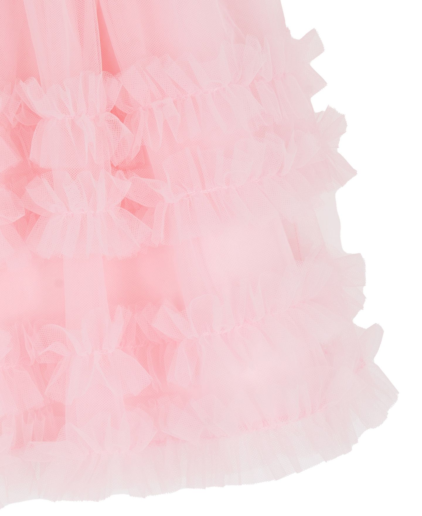 Платье Rare Editions Ruffle Trim Round Neck Dress для девочек, цвет: Розовый — фото 7