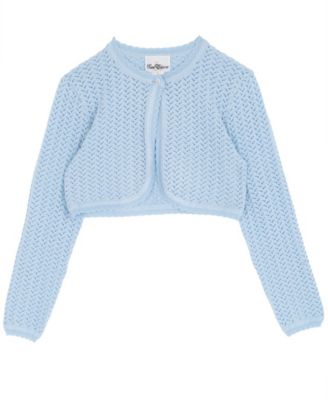 Girls' 7-16 Crochet Knit Cardigan