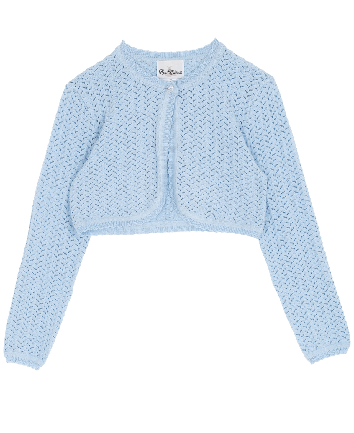 Rare Editions Girls' 7-16 Crochet Knit Cardigan