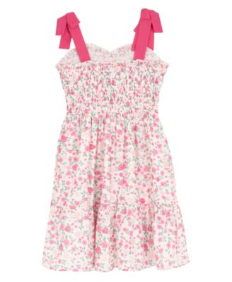 Girls' 7-16 Printed Woven Bodice Sleeveless Dress