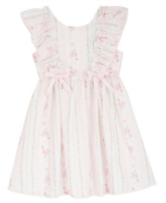 Girls' 2T-6X Bunny Print Round Neck Flared Dress
