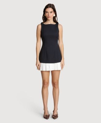 Women's Boat Neck Mini Dress