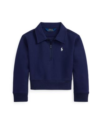 Girls' 2T-6X Double-Knit Collared Sweater