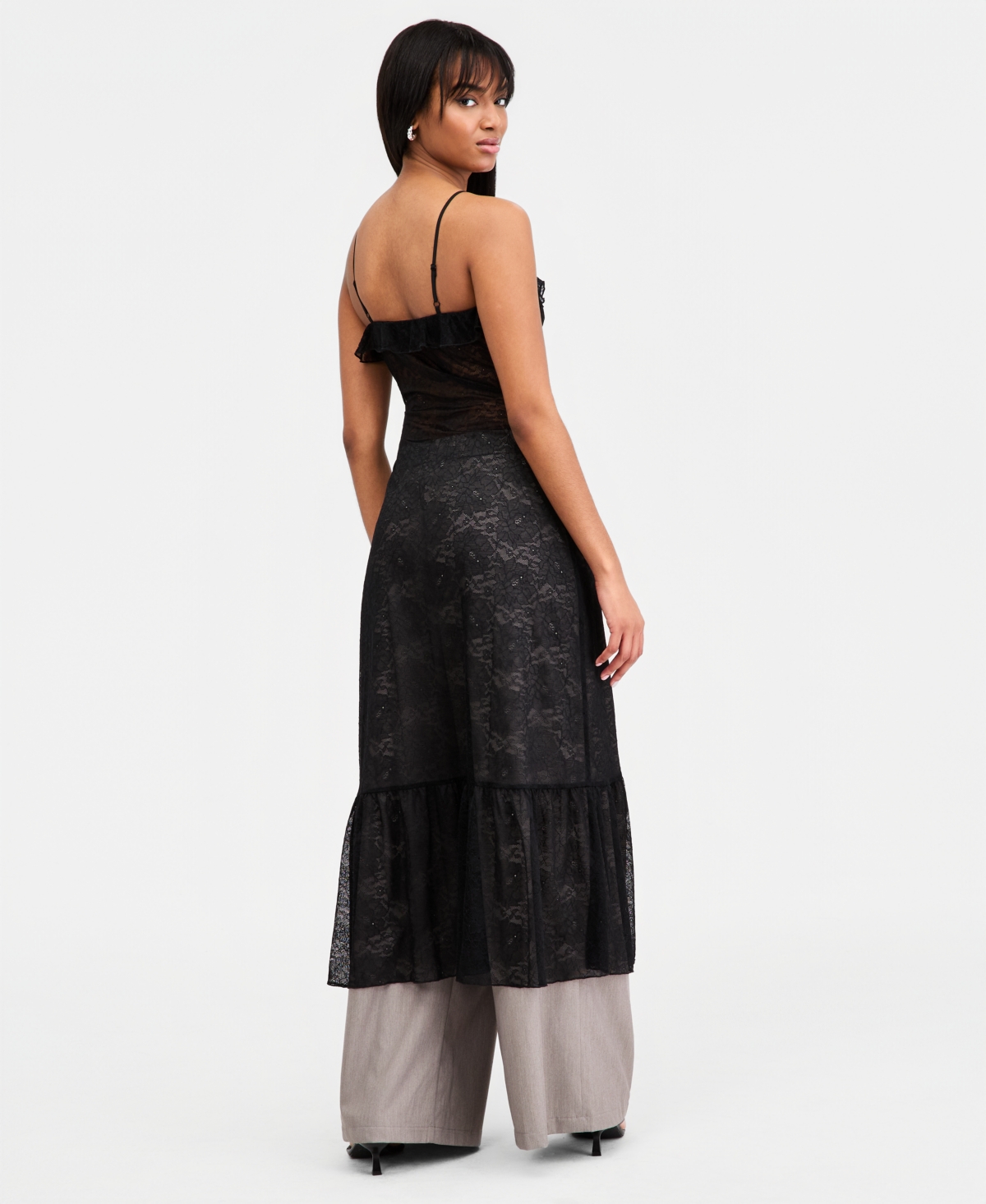 Bar Iii Women's Ruffled Lace Dress, Macy's Exclusive