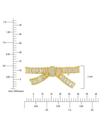 Cubic Zirconia Bow Knot Pin Brooch