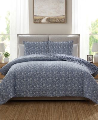 Tahna Floral 3-Pc. Quilt Set, Full/Queen