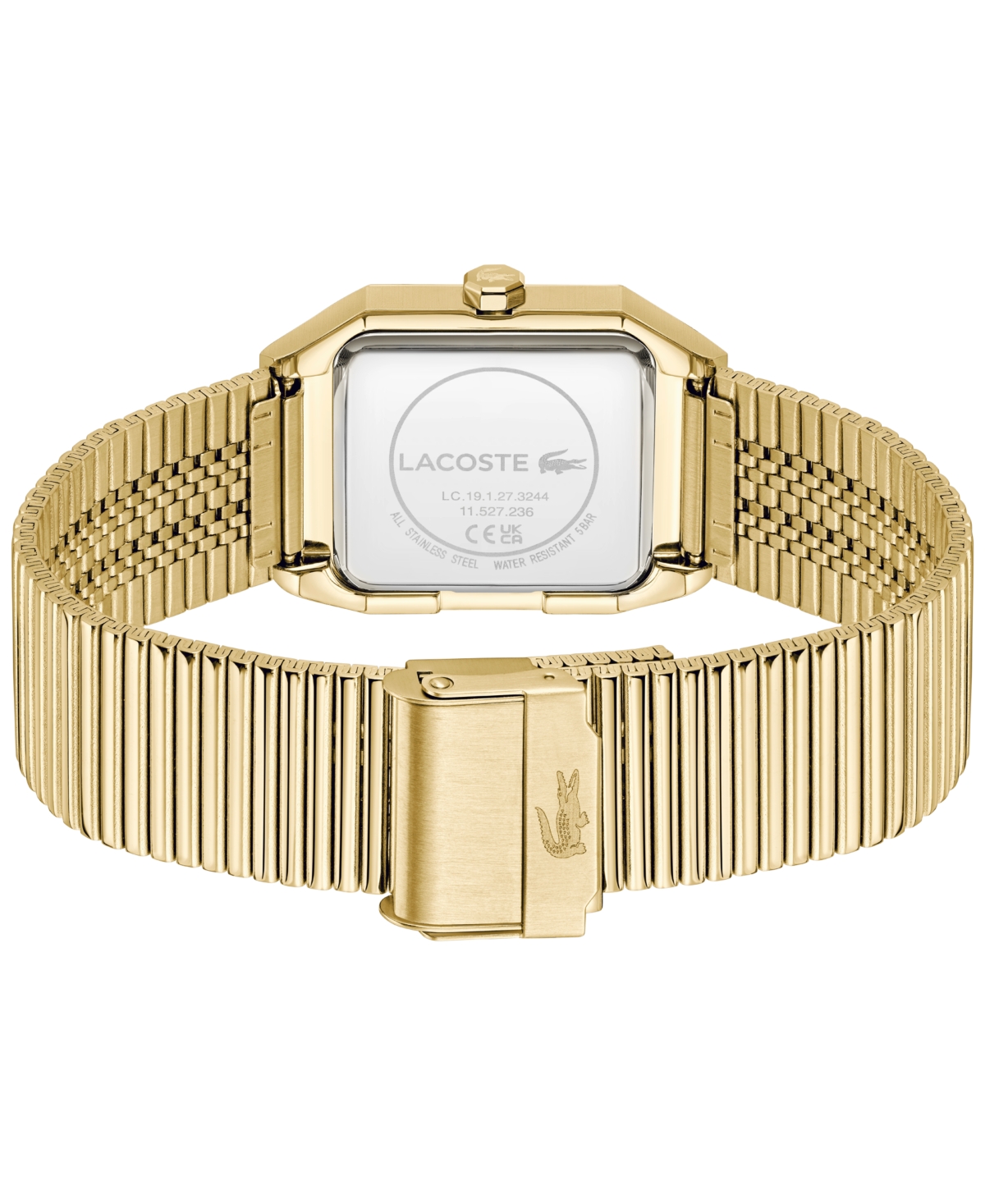 Lacoste Men's Rene Gold Tone Stainless Steel Mesh Bracelet Watch, 31x32mm