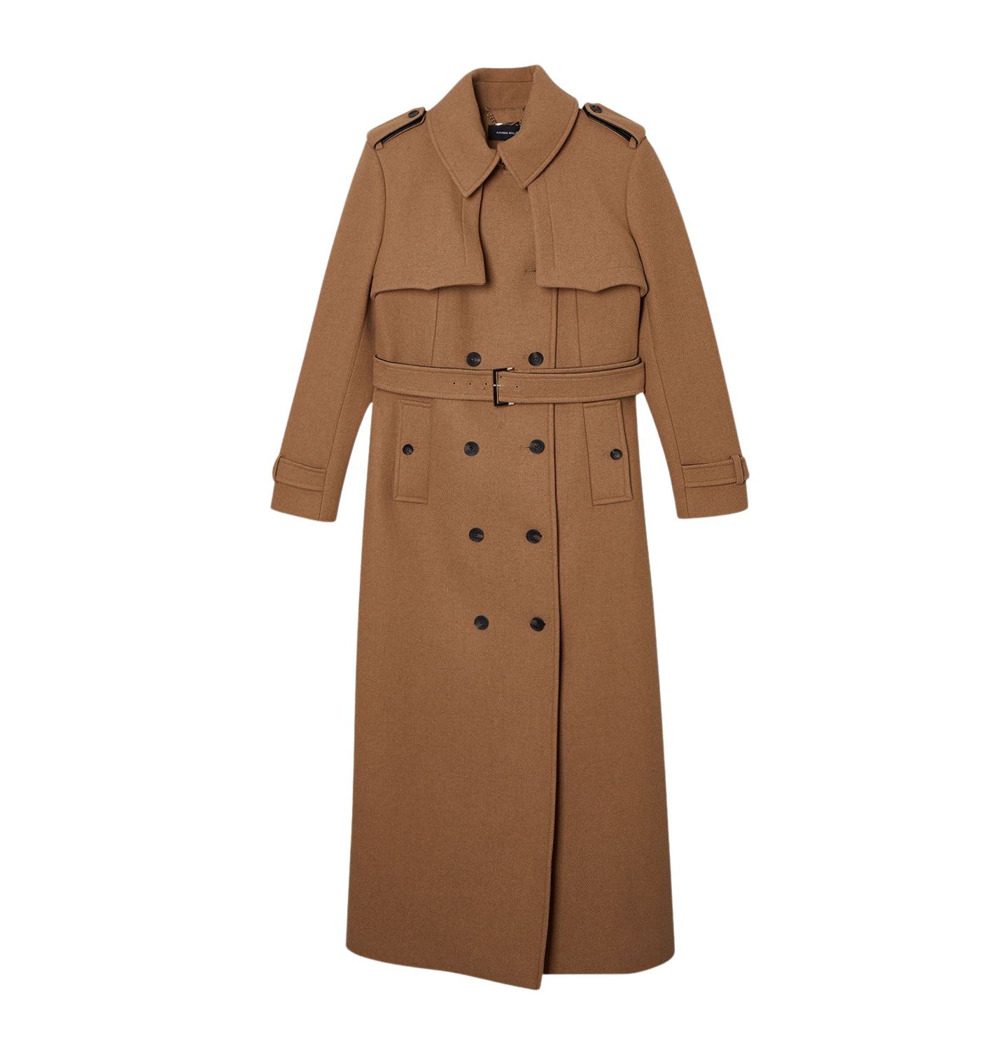 Женское пальто Karen Millen Wool Mix Belted Trench Maxi Coat., цвет: Верблюжий — фото 6