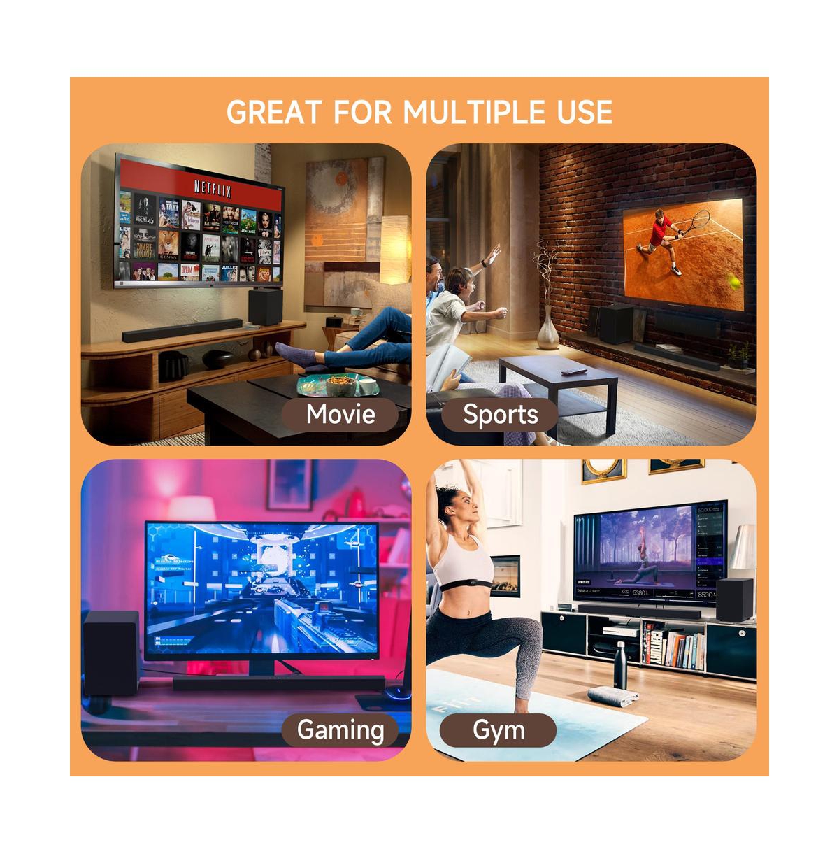 Artudatech 2.1 Channel Sound Bar and Subwoofer Set with Immersive Deep Bass & Bluetooth 5.0