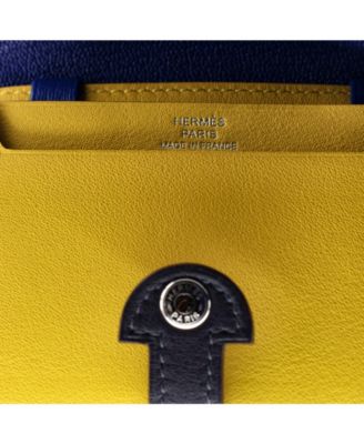 Pre-Owned HERMES Chien Card Holder with Strap Swift and Chevre Mysore