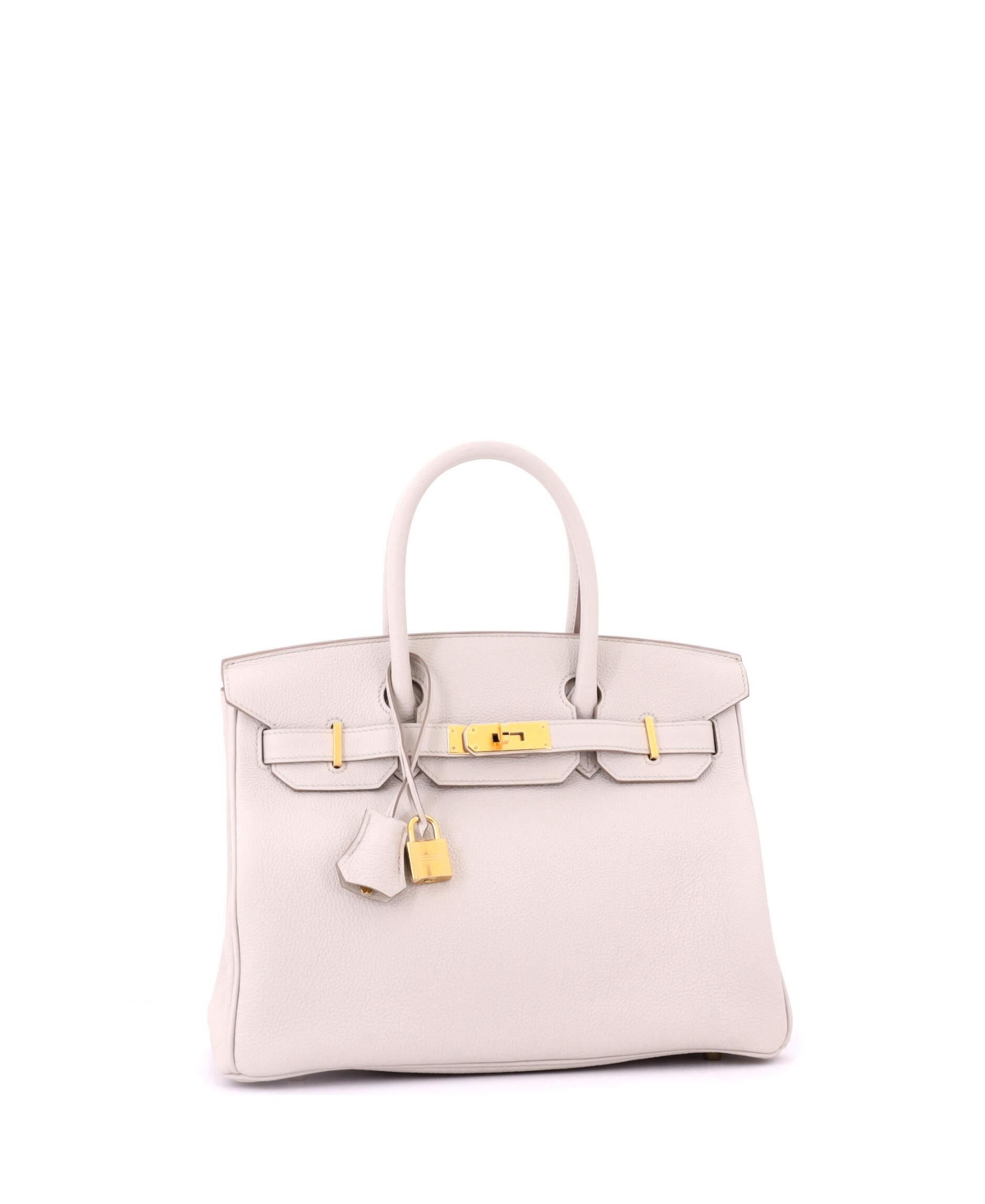 Pre-Owned HERMES Birkin 30 Handbag Light Togo with Gold Hardware