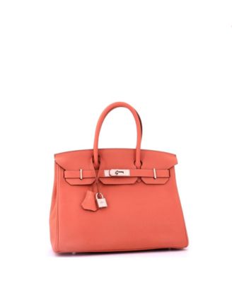 Birkin 30 Handbag Pink Clemence with Palladium Hardware
