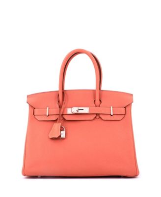 Birkin 30 Handbag Pink Clemence with Palladium Hardware