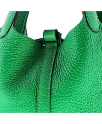 Pre-Owned HERMES PM Monochrome Picotin Lock Bag Clemence