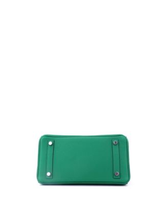 Birkin 25 Handbag Green Togo with Palladium Hardware