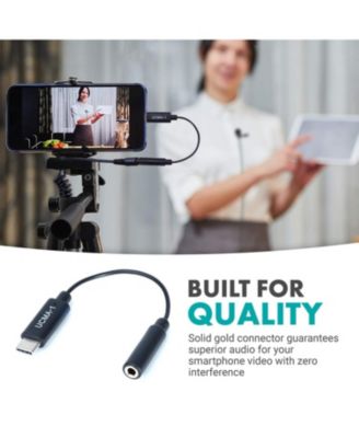 UCMA-1 Female 3.5mm TRS Microphone Adapter Cable to USB Type-C Connector Dongle