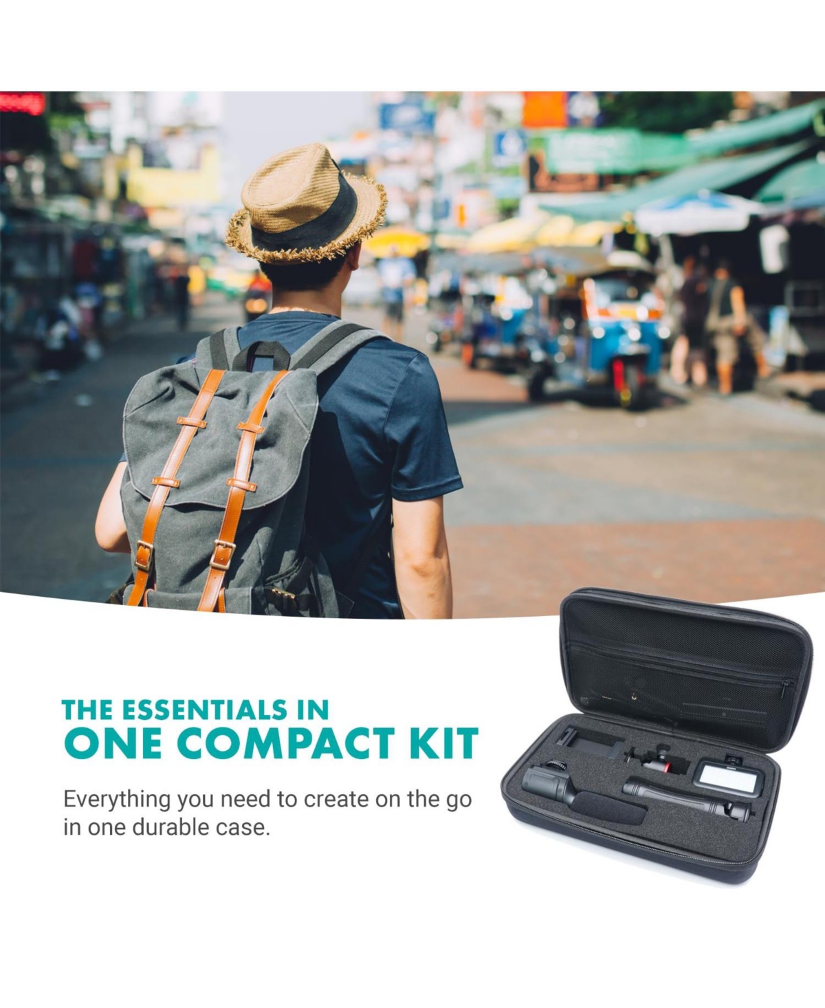 Movo Usb-c Vlogging Kit for iPhone 15 and up with Fullsize Tripod