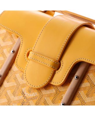 Mini Structured Saigon Top Handle Bag Coated Canvas with Leather