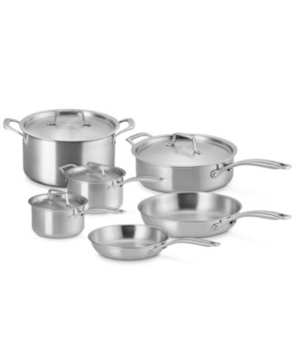 Essential Stainless Steel 10-Pc. Cookware Set