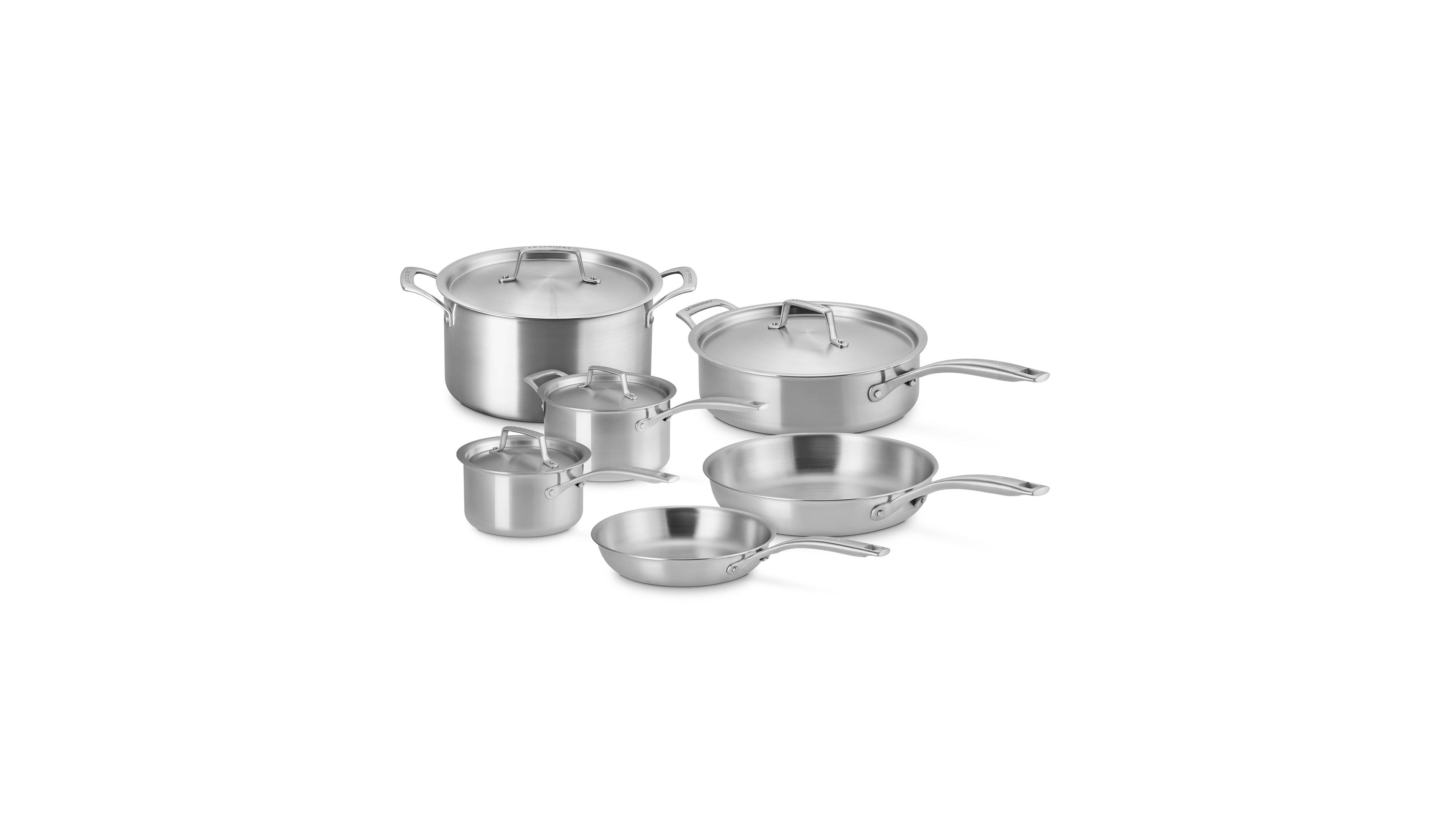 Le Creuset Essential Stainless Steel 10-Pc. Cookware Set