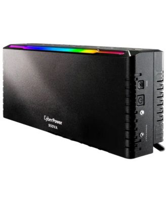 7-Outlet UPS Surge Protector with USB Ports and RGB Lighting