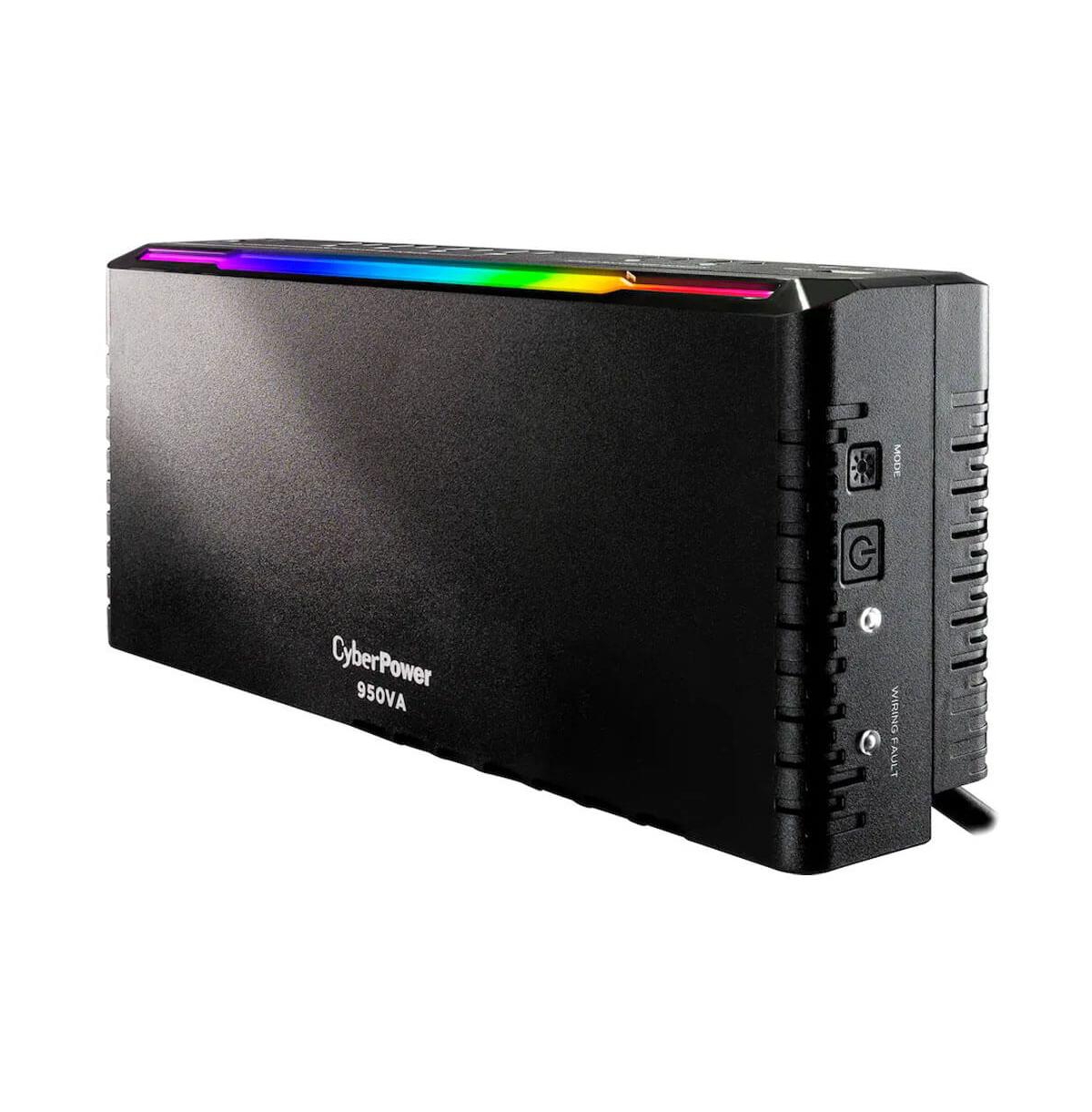 CyberPower 7-Outlet Ups Surge Protector with Usb Ports and Rgb Lighting