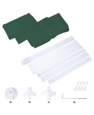 10x10ft Party Tent Outdoor Heavy Duty Gazebo Wedding Canopy with 4 Removable Walls Green