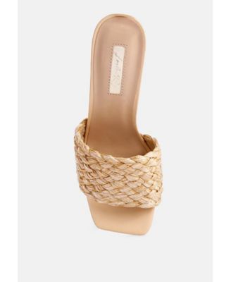 Womens Ny Tour Braided Strap Heel Sandals