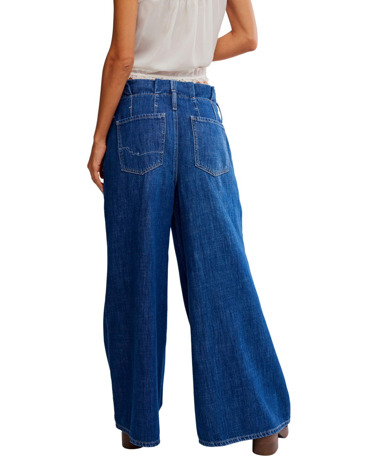 Free People Juniors' Forager Super Wide-Leg Jeans