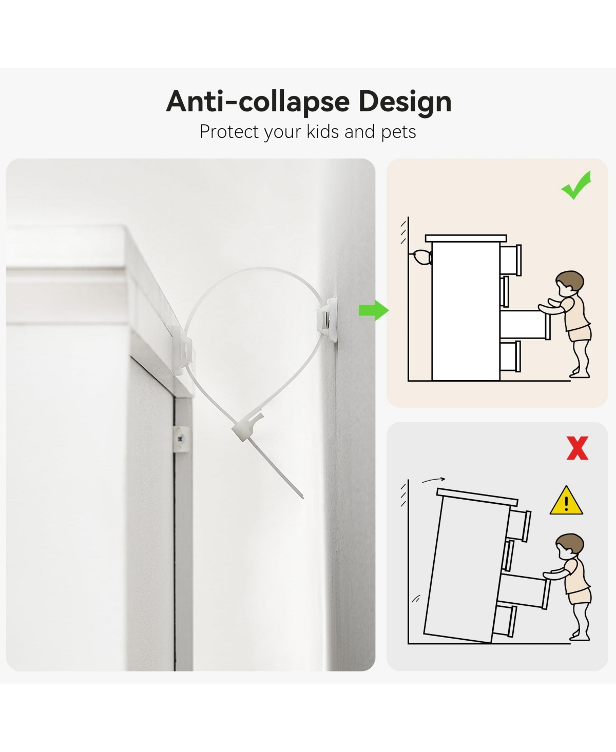 gaomon 5 Drawer White Modern Dresser, Chest of Drawers Organizers, Closet Storage Cabinet for Bedroom
