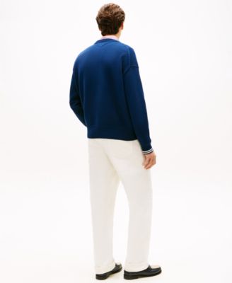 Men's Chunky Cotton Crewneck Sweater