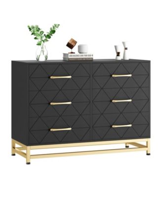 6 Drawer Dresser for Bedroom, TV Stand Chest of Drawers for Living Room, Hallway, Entryway